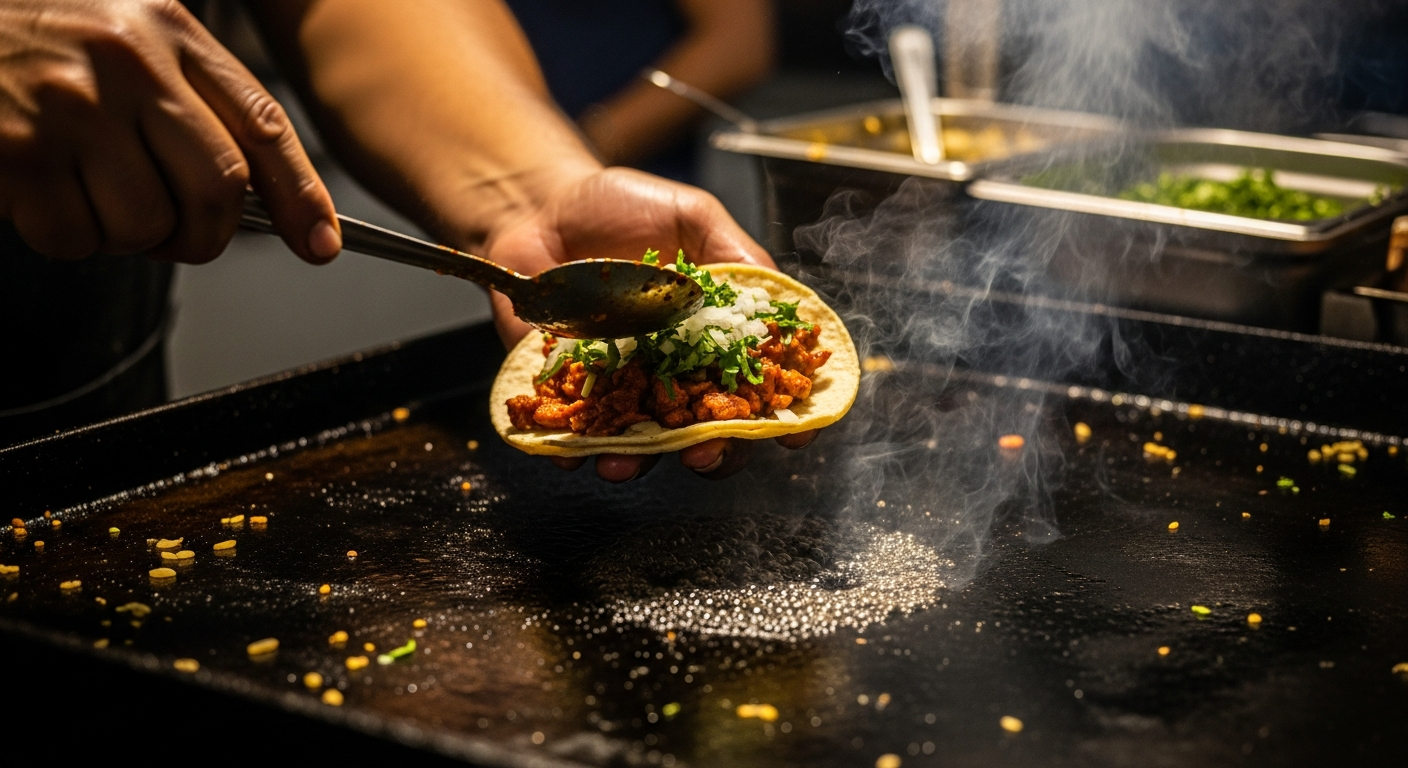 Cocinando en el comal